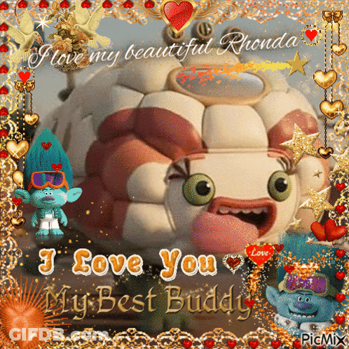 Troll Saying I Love You My Best Buddy GIF