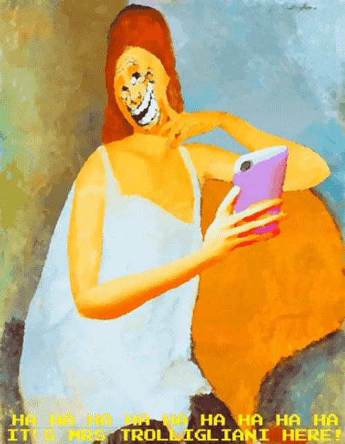Trollface Pop Art Smile GIF