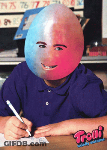 Trolli Weirdly Awesome Poster Boy Writing GIF