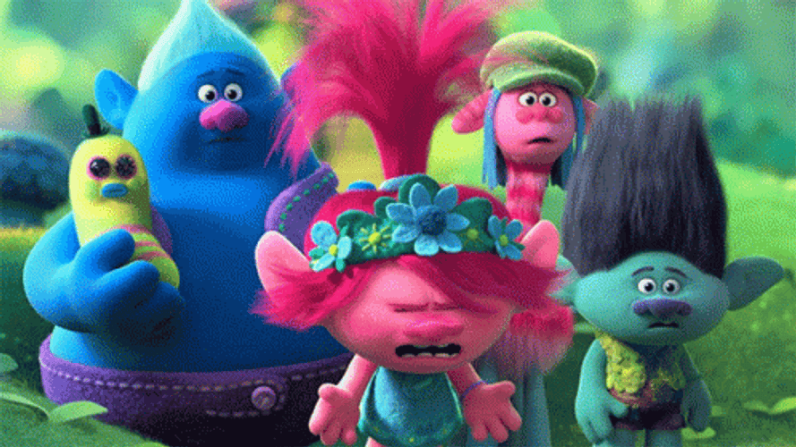 Trolls Shocked Surprised Branch Princess Poppy Movie GIF