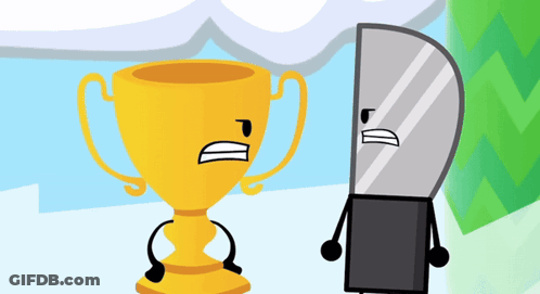 Trophy And Knife Faces GIF