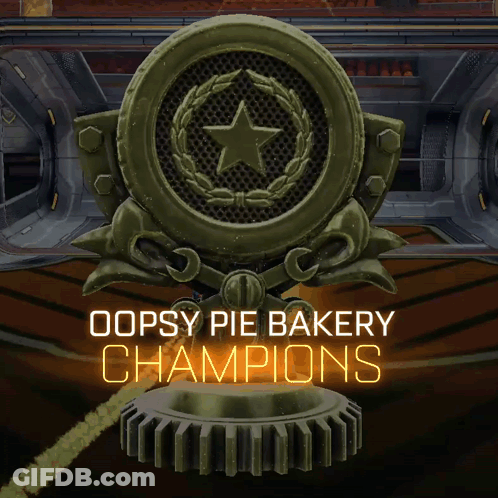Trophy Saying Oopsy Pie Bakery Champions GIF