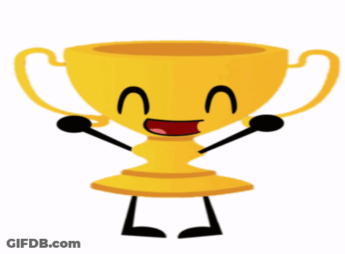 Trophy With Colorful Lines GIF
