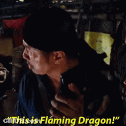 Tropic Thunder Flaming Dragon Radio GIF