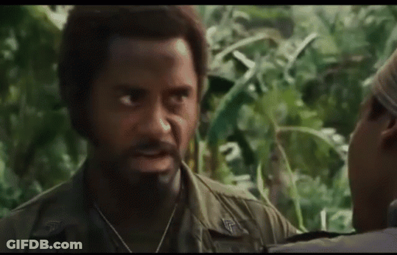 Tropic Thunder Robert Downey Jr Angry GIF