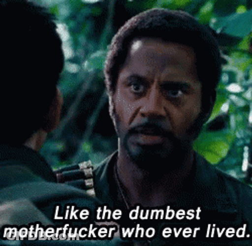 Tropic Thunder Robert Downey Jr Dumbest GIF