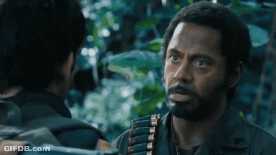 Tropic Thunder Robert Downey Jr Talking GIF