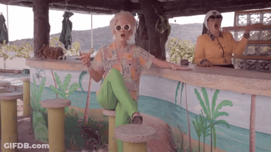 Tropical Fake Laugh GIF