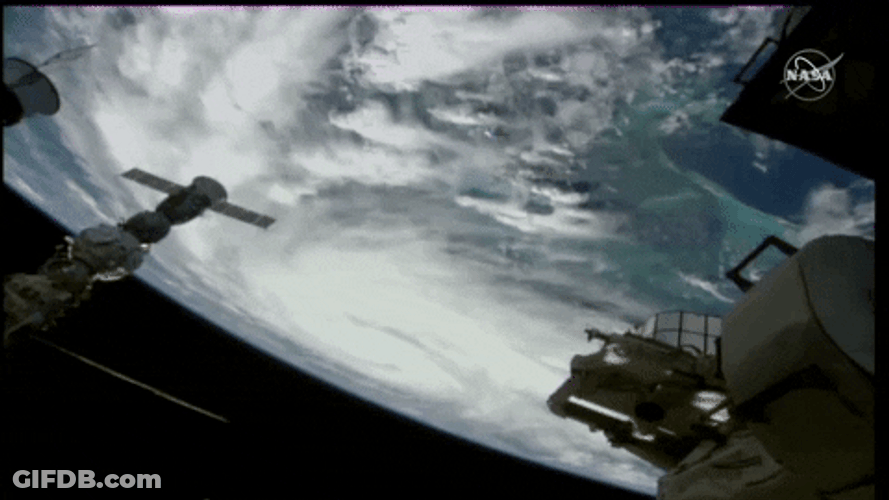 Tropical Storm Outer Space Satellite Shot GIF