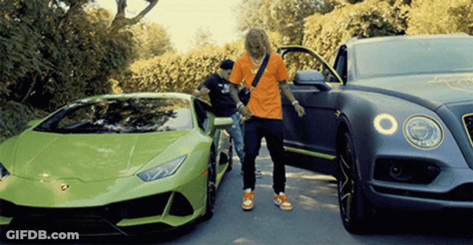 Tropico Bouncing Beside Bentley Cars GIF