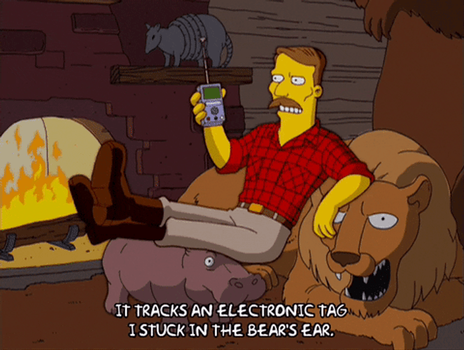 Troy McClure And Fireplace GIF