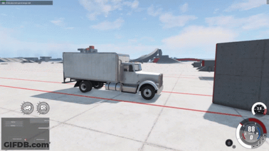 Truck Crash Video Game Graphics GIF