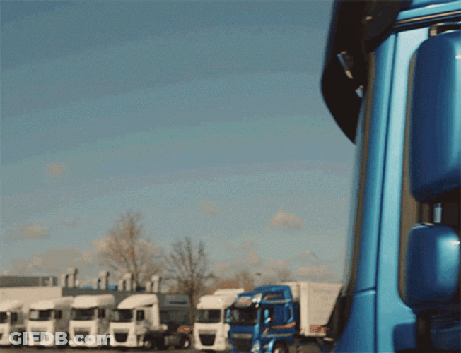 Truck Drive Thumbs Up Drive By GIF