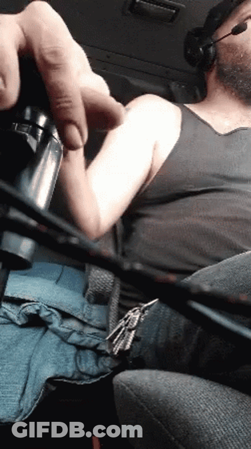 Truck Driver Shifting Gear GIF