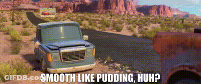 Truck Driving Desert Road Smooth Like Pudding Huh GIF
