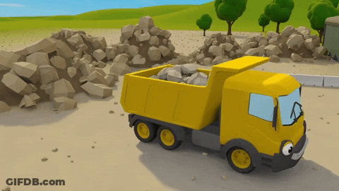 Truck Driving On Highway GIF