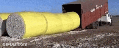 Truck Loading Bales Of Hay GIF