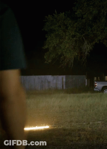 Truck Parked In Field At Night GIF