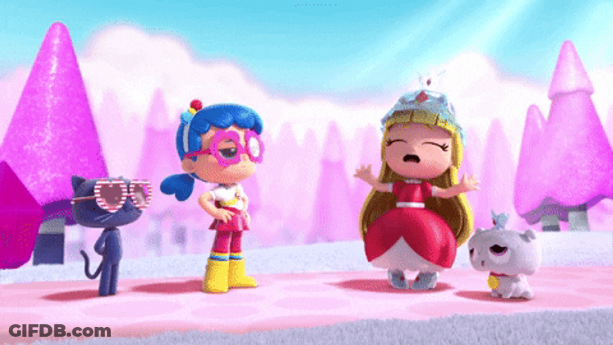 True And The Rainbow Panicking Moment GIF