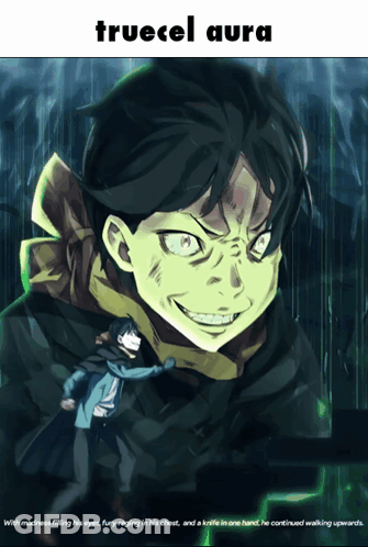 Truecel Aura Man Holding Knife GIF