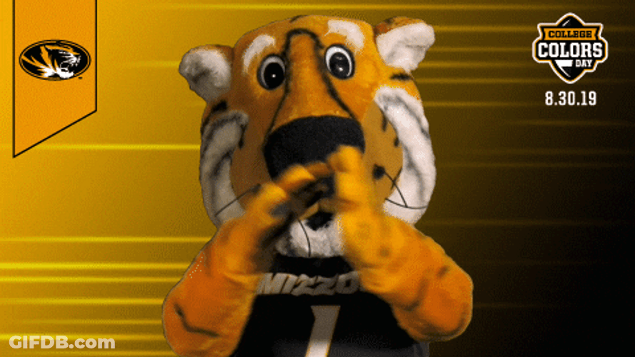 Truman The Tiger Mizzou Clapping GIF