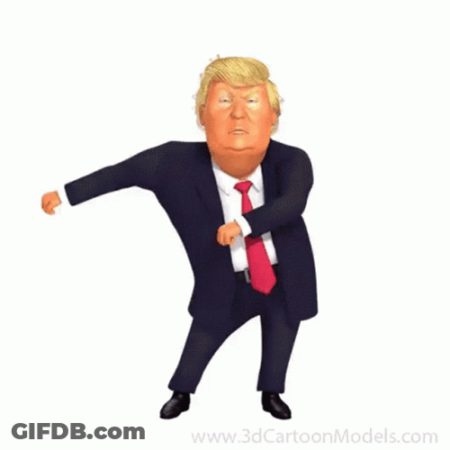 Trump Animated Cartoon Dance GIF