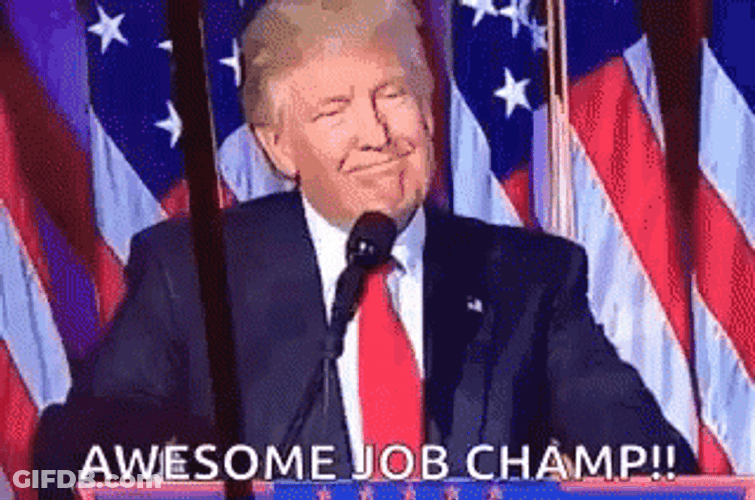 Trump Awesome Job GIF