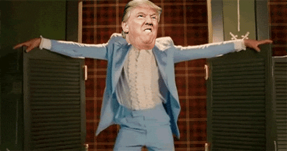 Trump Dance Lip Bite GIF