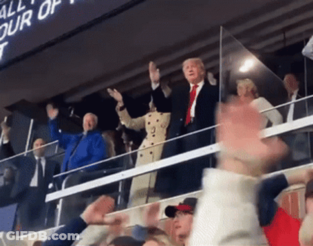 Trump Doing The Braves Chop GIF