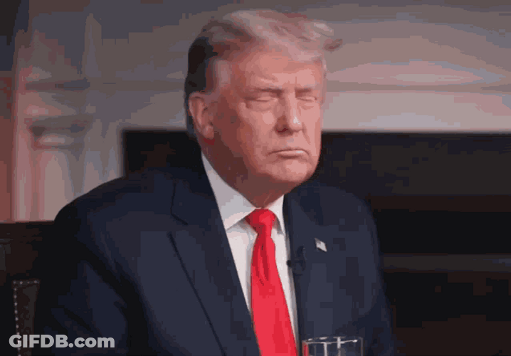 Trump Glass Drinking GIF