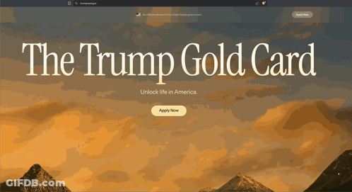Trump Gold Card Mountain Range GIF