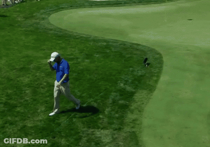 Trump Golf Guy Kicks Cap GIF