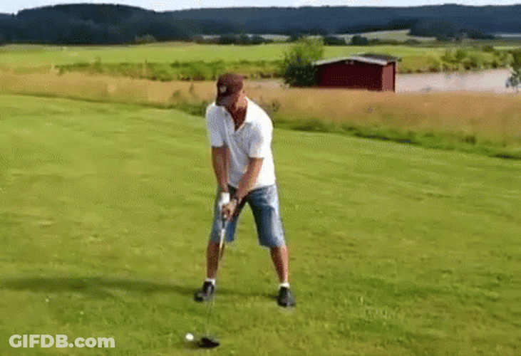 Trump Golf Guy Perfect Golf Swing GIF