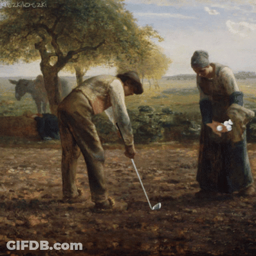 Trump Golf Moving Painting GIF