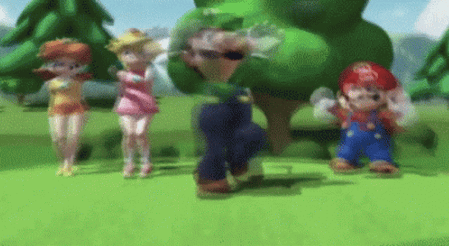 Trump Golf Super Mario Brothers Play GIF