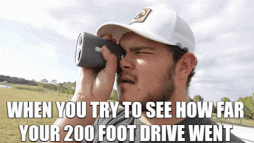 Trump Golf Trying To See The Distance GIF