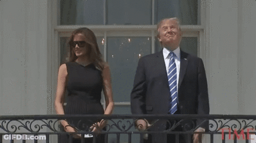 Trump Hilarious Gesture GIF