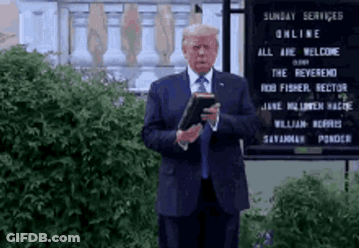 Trump Holy Bible Raising GIF