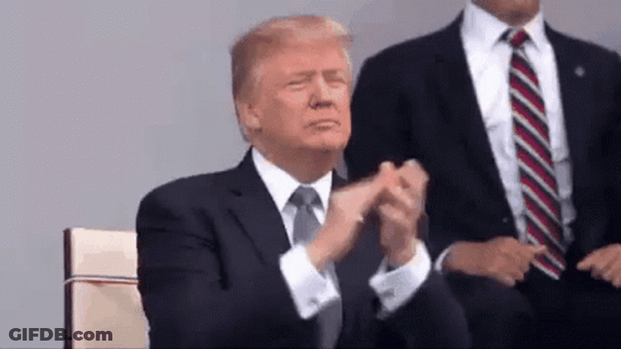 Trump Poised Clapping GIF