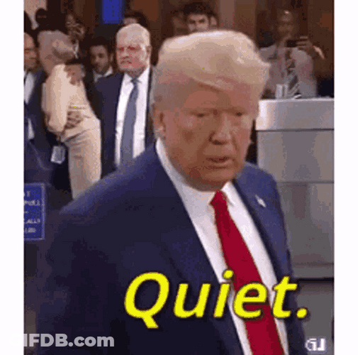 Trump Quiet Gesture GIF