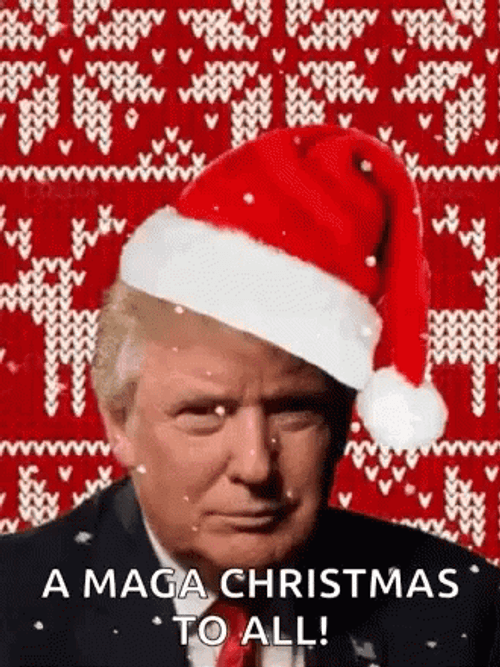 Trump Says A Maga Christmas To All GIF