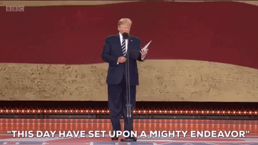 Trump Talking About Mighty Endeavour GIF
