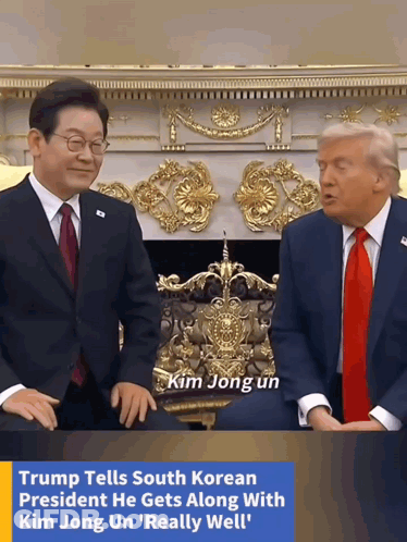 Trump Tells South Korean President He Gets Along With Kim Jong Un GIF