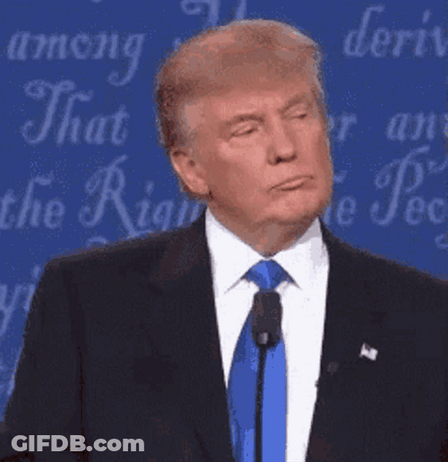 Trump Thinking Zoom In Wrong GIF