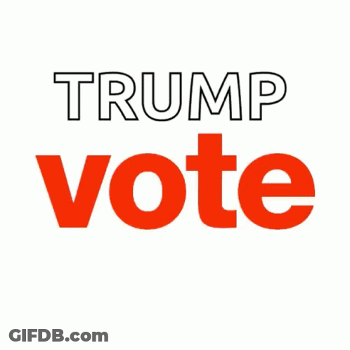 Trump Vote Poster With Blue Splash GIF