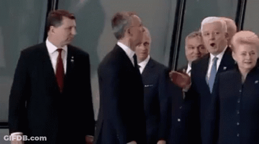 Trump World Leaders NATO Summit GIF