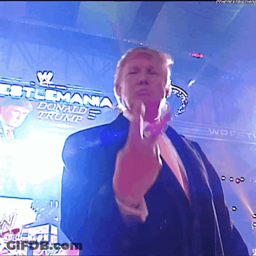 Trump Wwe Peace Sign GIF