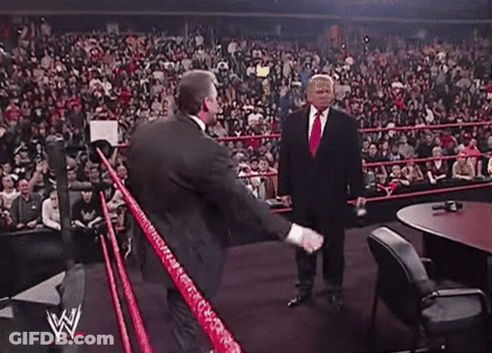 Trump Wwe Throw The Mic GIF
