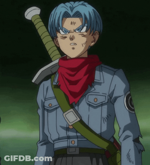 Trunks Angry Talking Looking Up GIF