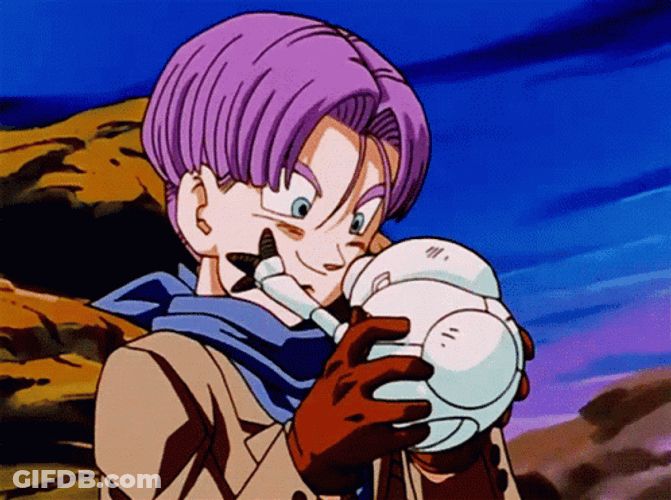 Trunks Cute Giru Happy Talking Dragon Ball GIF
